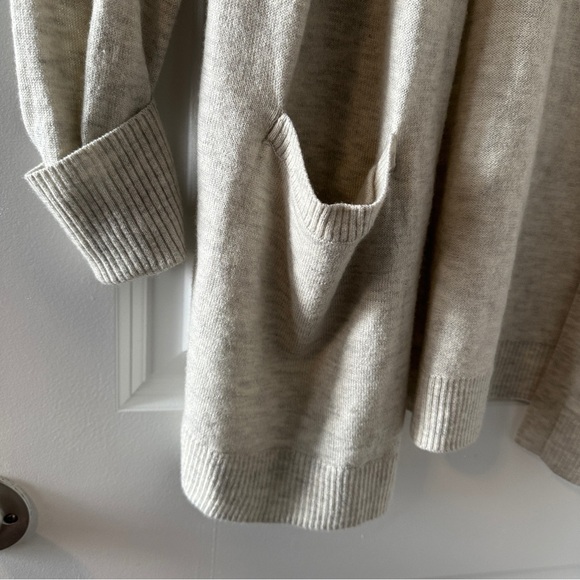 FatFace Oatmeal Knit Open Front Long Cardigan Women's Size 12 Edge To Edge Comfy - Picture 5 of 15